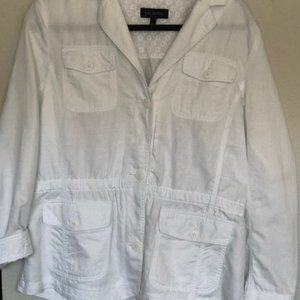 Talbots, size Large, unlined white jacket